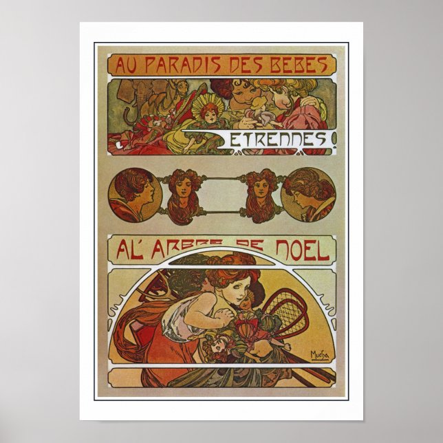 Poster Art Nouveau Style, Mucha (Frente)