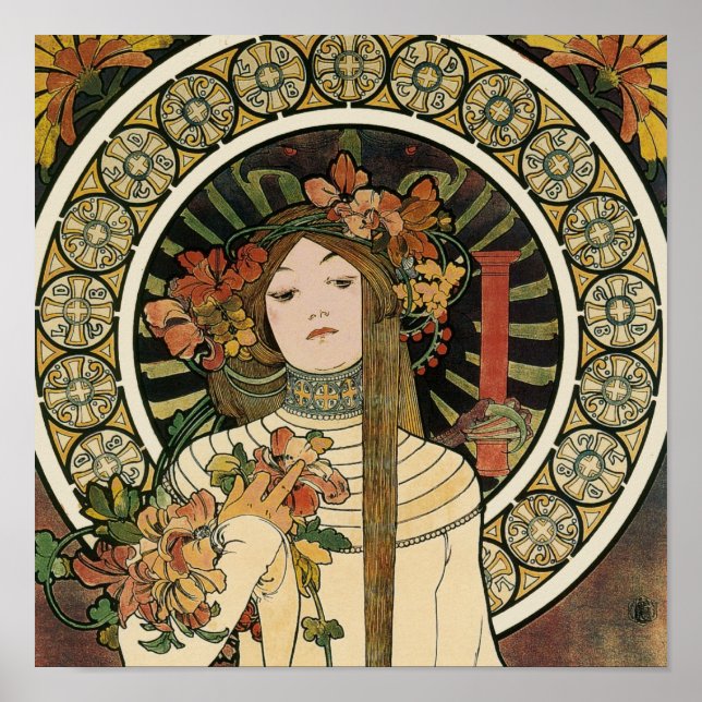 Poster Art Nouveau Trappistine Mucha Art (Frente)