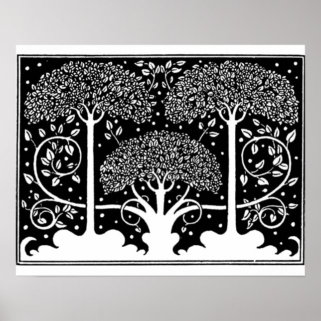 Póster Art Nouveau Tree Beardsley Pattern (Frente)