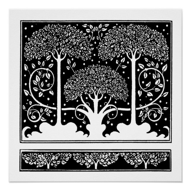 Póster Art Nouveau Tree Beardsley Pattern (Frente)