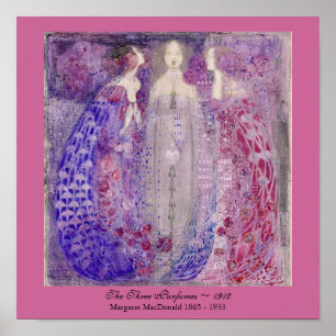Póster Art Nouveau Três Perfumes Margaret MacDonald 1912