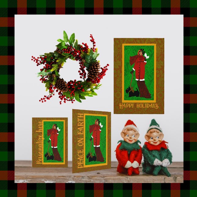 Poster Art Nouveau William Morris Happy Holidays Retro (Criador carregado)