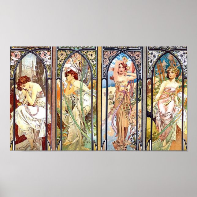Póster Art Nouveau Windows (Frente)