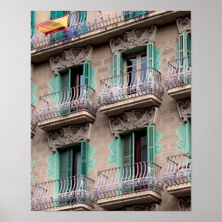 Poster Art Nouveau Windows - Barcelona, Espanha Jigseru P