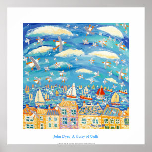 Póster Art Poster: A Flurry of Gulls, Falmouth