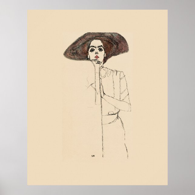 POSTER ART POSTER: EGON SCHIELE: RETRATO DA MULHER 1910 (Frente)