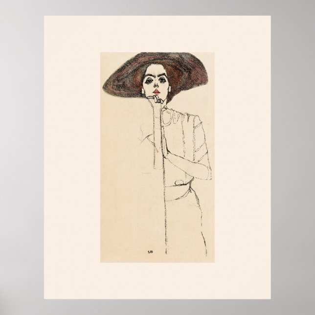 POSTER ART POSTER: EGON SCHIELE: RETRATO DA MULHER 1910 (Frente)