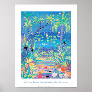 Póster Art Poster: Paraíso do Jardim Tropical, Côte d'Azu