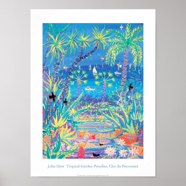 Póster Art Poster: Paraíso do Jardim Tropical, Côte d'Azu (Frente)