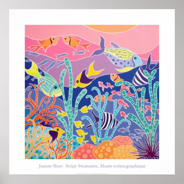 Póster Art Poster: Stripy Swimmers Musée océanographique (Frente)