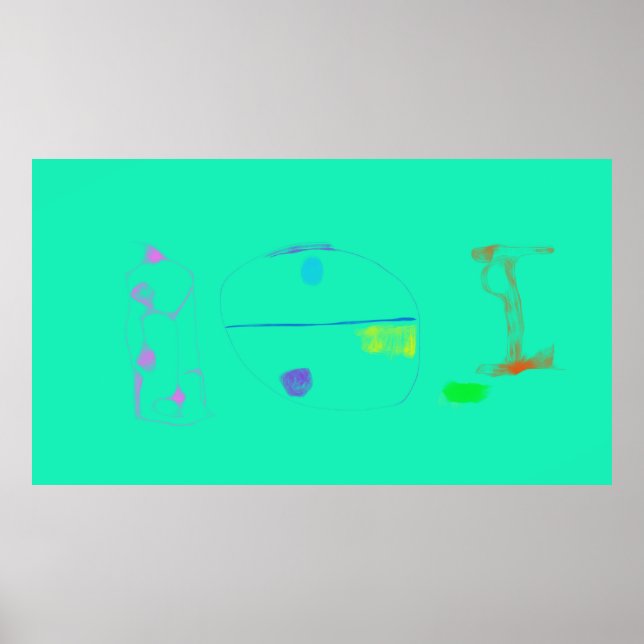 Poster Art Potpourri  Light Green Minimalist Art (Frente)