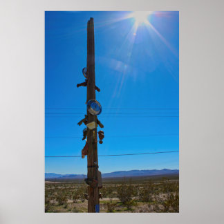 Poster Arte à Beira da Estrada no Deserto