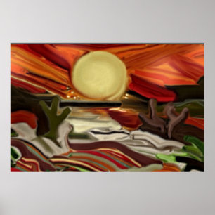 Póster Arte abstracta do sudoeste dos céus