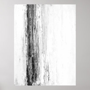 Póster Arte abstracta preto e branco da "geleira"