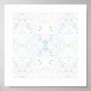 Poster Arte Abstrata Aquarela Arco-íris Luz de Cisma