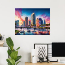Arte abstrata colorida vibrante Tampa Flórida
