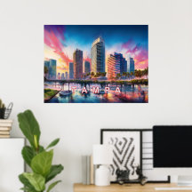 Arte abstrata colorida vibrante Tampa Flórida