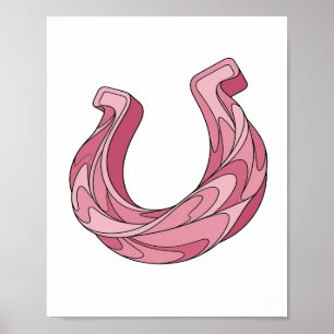 Poster Arte abstrata cor-de-rosa dinâmica Design Gráfico