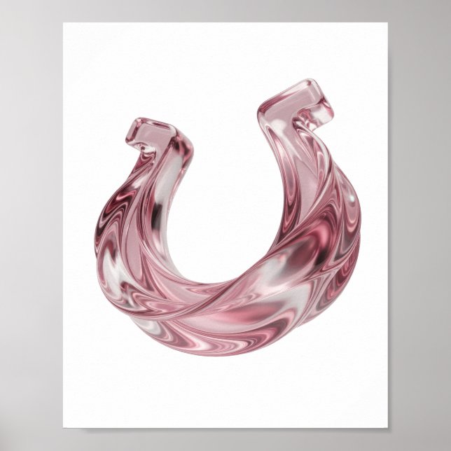 Poster Arte abstrata cor-de-rosa WITTY Design abstrato (Frente)