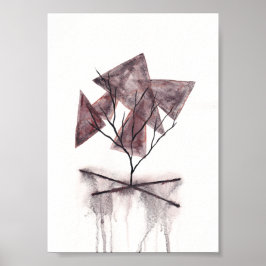Poster Arte Abstrata de Aquarela da Morte