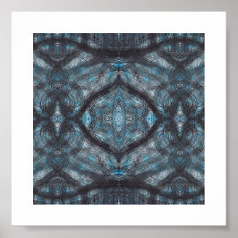 Poster Arte Abstrata de Aquarela Entre Azul