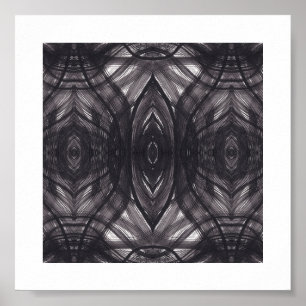 Poster Arte Abstrata de Aquarela Preta Umbral