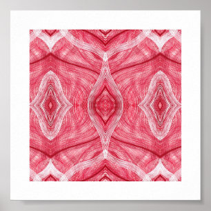 Poster Arte Abstrata de Aquarela Vermelha Clara Psychomac