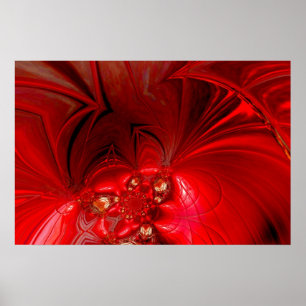 Póster Arte Abstrata de Cartaz Estágio Vermelho 3