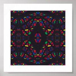 Poster Arte Abstrata de Guache em Arco-íris Espectroscópi