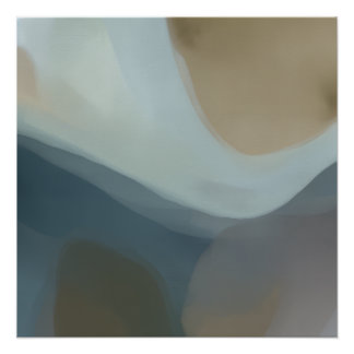Póster Arte Abstrata de Horizonte Suave