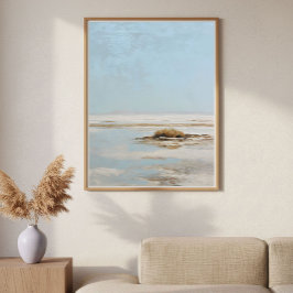 Poster Arte Abstrata de Paisagem Minimalista de Planície 