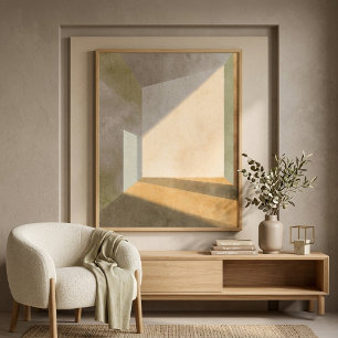 Poster Arte Abstrata de Parede com Luz para Decoração de