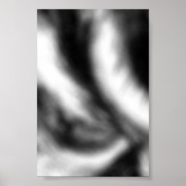 Poster Arte Abstrata de Parede Preto e Branco