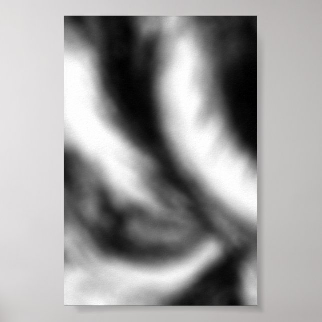 Poster Arte Abstrata de Parede Preto e Branco (Frente)