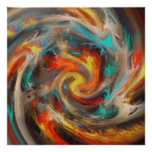 Arte Abstrata de Pintura Giratória