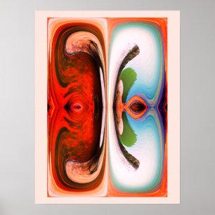 Poster Arte abstrata de rochas e água