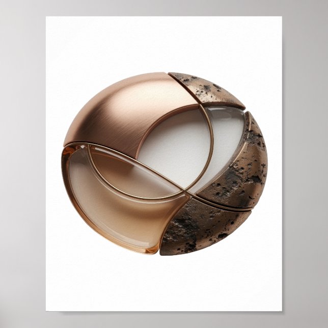 Poster Arte abstrata design gráfico v2 Catchy Silver (Frente)