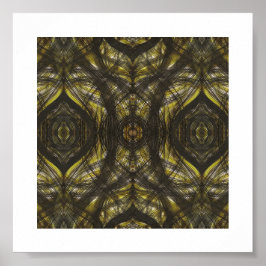 Poster Arte Abstrata em Aquarela Amarela