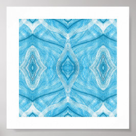 Poster Arte abstrata em aquarela Psychomachia Blue