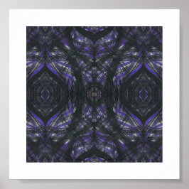 Poster Arte Abstrata em Aquarela Roxa