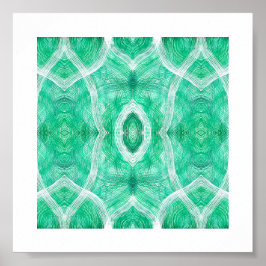 Poster Arte abstrata em aquarela verde de luz push