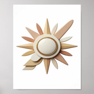 Poster Arte abstrata em ouro brilhante Design Gráfico