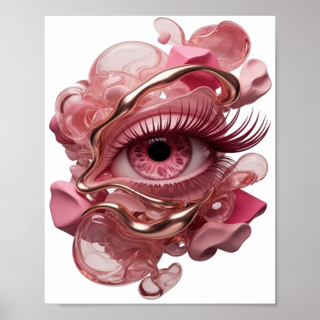 Poster Arte abstrata em ouro Design (Frente)