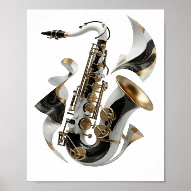 Poster Arte Abstrata em Ouro DESIGN Gráfico (Frente)