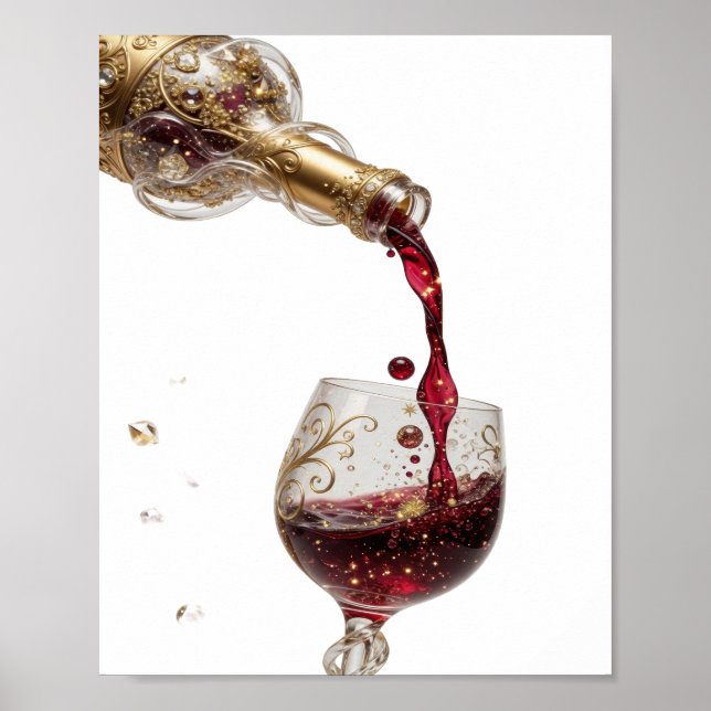 Poster Arte Abstrata em Ouro Fresco Design (Frente)