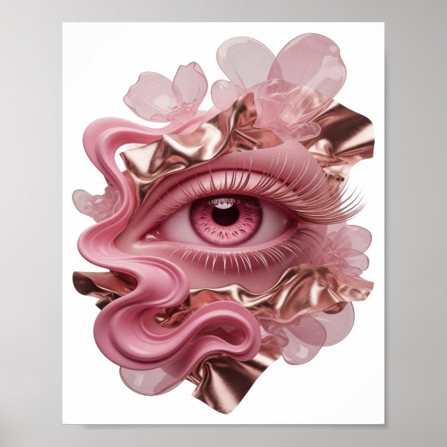 Poster Arte abstrata em ouro limpo Design (Frente)