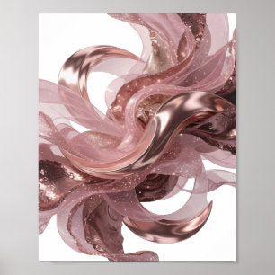 Poster Arte abstrata em prata DESIGN