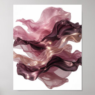 Poster Arte abstrata em prata DESIGN