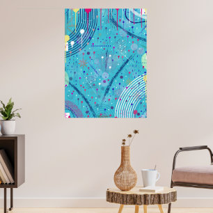 Poster Arte Abstrata: Faíscas no Céu