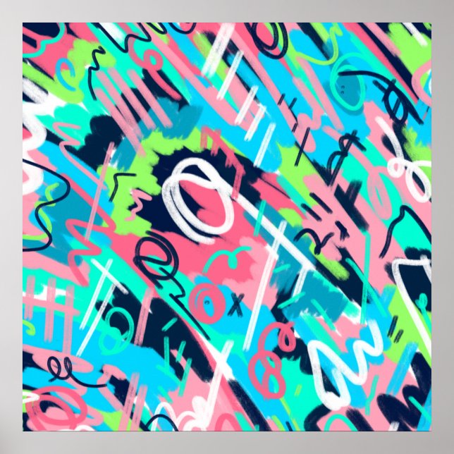 Poster Arte abstrata funky (Frente)